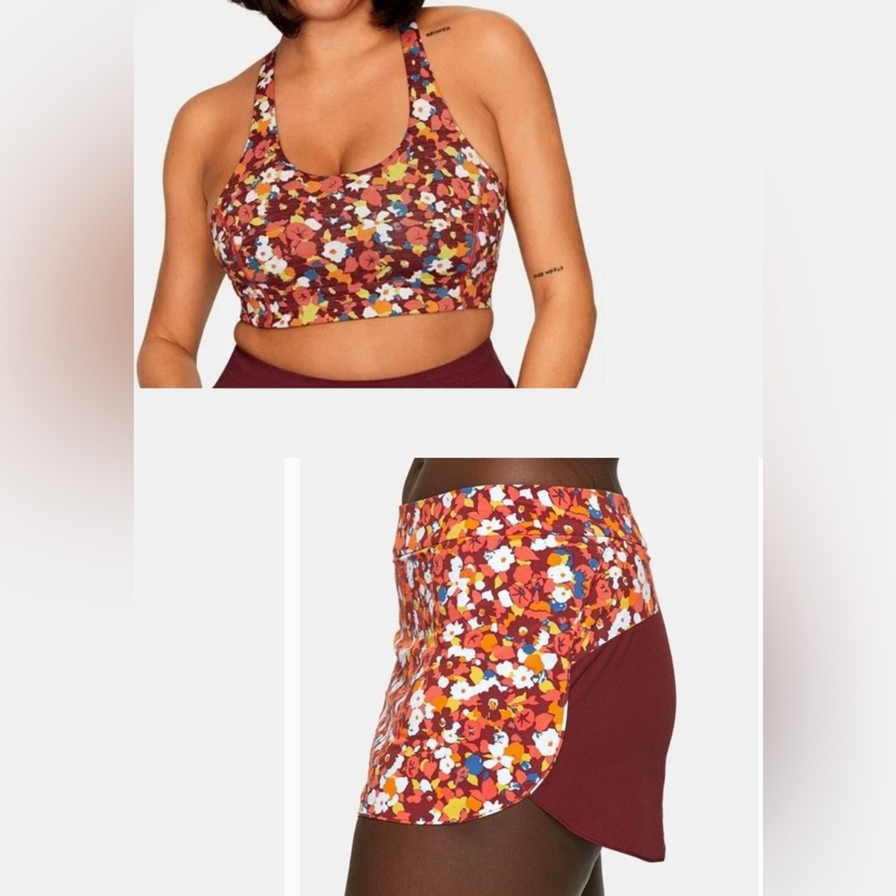 Outdoor Voices Paprika Bloom Doing Things Sports Bra & Skort